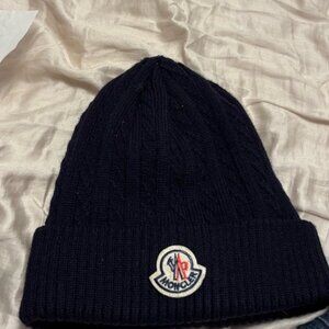 Moncler Dark Blue Knit Beanie